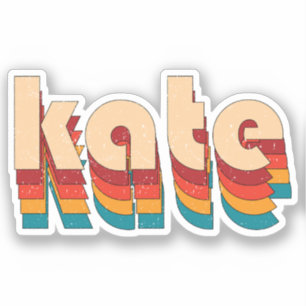 Adesivo Nome do Kate Retro