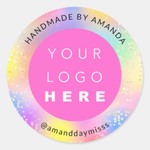 Adesivo Nome do logotipo Confetti Color Therapêutica Holo