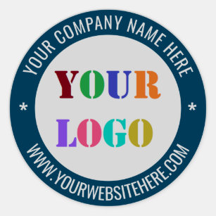 Adesivo Nome do logotipo da sua empresa Informações Colore
