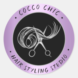 Adesivo Nome Do Logotipo Do Cabelo Da Tesoura Obrigado Cin