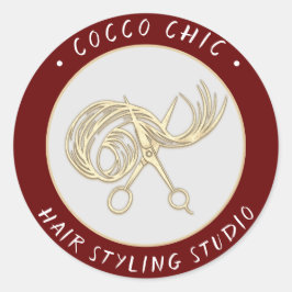 Adesivo Nome Do Logotipo Do Cabelo Da Tesoura Obrigado Dou