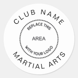 Adesivo Nome do logotipo do Clube de Artes Marciais