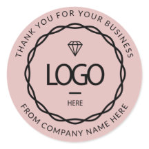 Nome do logotipo do rosa Blush Web Obrigado