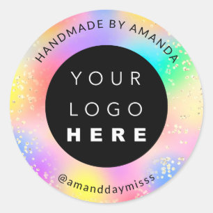 Adesivo Nome do logotipo Dourado Confetti Color Therapaph 