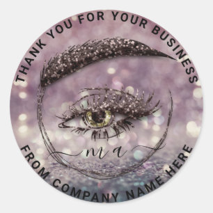 Adesivo Nome do logotipo EyelashAgradeça à Cinza da List