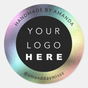 Adesivo Nome do logotipo Instagr Holographic Rainbow Moder