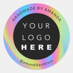 Adesivo Nome do logotipo Instagr Holographic Rainbow Moder