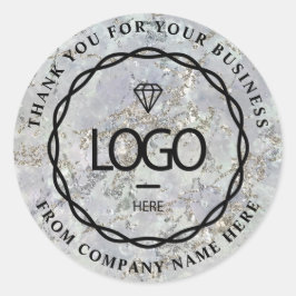 Adesivo Nome do logotipo Obrigado Web Cinzas comerciais Tr