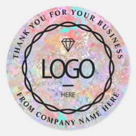 Adesivo Nome do logotipo Obrigado Web Hológrafo comercial 