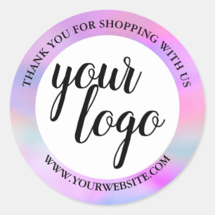 Adesivo Nome do logotipo personalizado do arco-íris de á