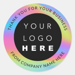 Adesivo Nome do logotipo personalizado Obrigado Holograph