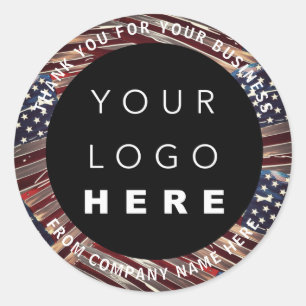 Adesivo Nome do logotipo US Flag American Obrigado Nome