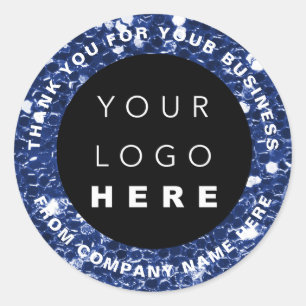 Adesivo Nome do logotipo Web Obrigado A Comprar O Marinho 