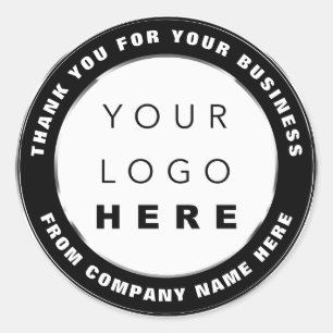 Adesivo Nome do logotipo Web Obrigado a Comprar preto bran