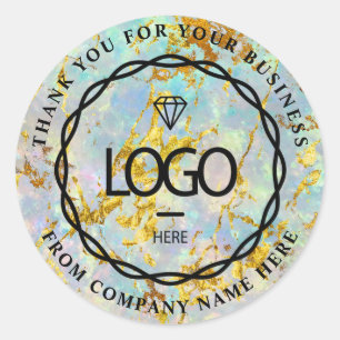 Adesivo Nome do logotipo Web Obrigado Nome HolographMarbl