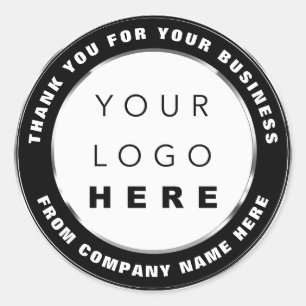 Adesivo Nome do logotipo Web Obrigado Silver Black White C