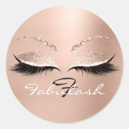 Adesivo Nome do Monograma Branco Brilhante Olhos Rosa Pisc