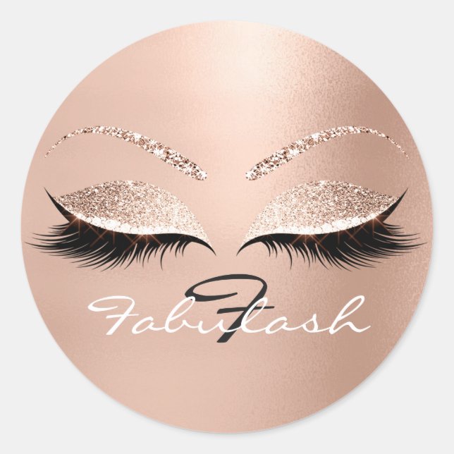 Adesivo Nome do Monograma Branco Brilhante Olhos Rosa Pisc (Frente)