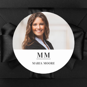 Adesivo Nome do monograma de fotografia marca negócio de c