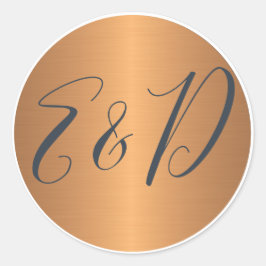 Adesivo Nome do monograma do casal de casamento rubricar m