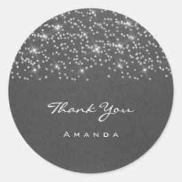 Adesivo Nome do obrigado 16ª Cinza de Casamento Bridal Kra