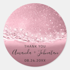 Adesivo Nome do obrigado Data Spark Beach Waves Rosa Rosa 