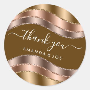 Adesivo Nome do obrigado Doce 16.ª Rosa de noiva Mostarda