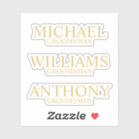 Nome do Padrinho de casamento Personalizado Dourad