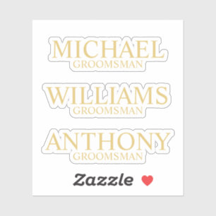 Adesivo Nome do Padrinho de casamento Personalizado Modern