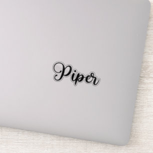 Adesivo Nome do Piper - Caligrafia Manuscrita