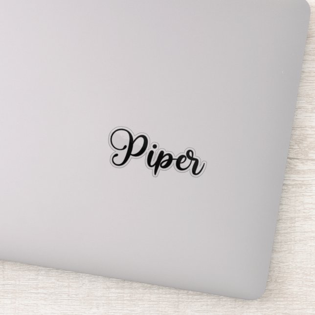 Adesivo Nome do Piper - Caligrafia Manuscrita (Detalhe)