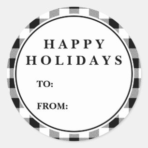 Adesivo Nome do presente do Natal do teste padrão da