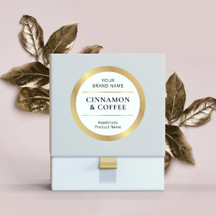 Adesivo Nome do produto de empacotamento de sabão Dourado 