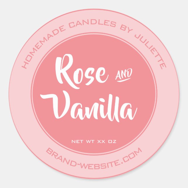 Adesivo Nome do Produto Rosa do Círculo Rosa de Encapsulam (Frente)