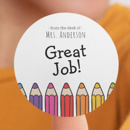 Adesivo Nome do professor de incentivo