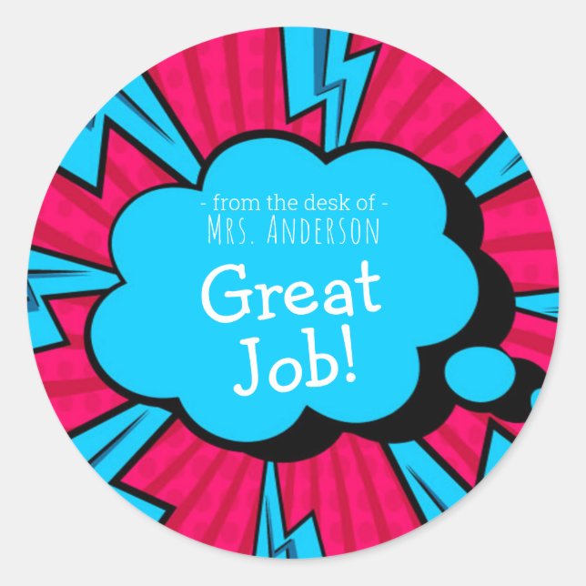 Adesivo Nome do professor de incentivo (Frente)