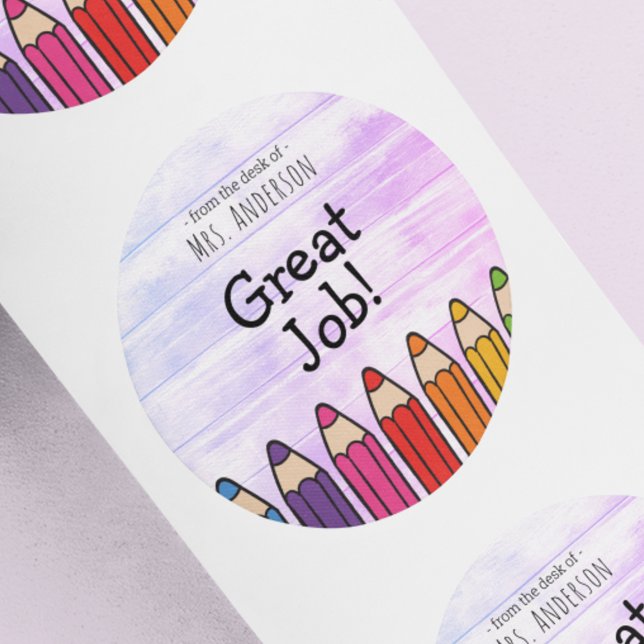 Adesivo Nome do professor do excelente Job Sticker (Criador carregado)