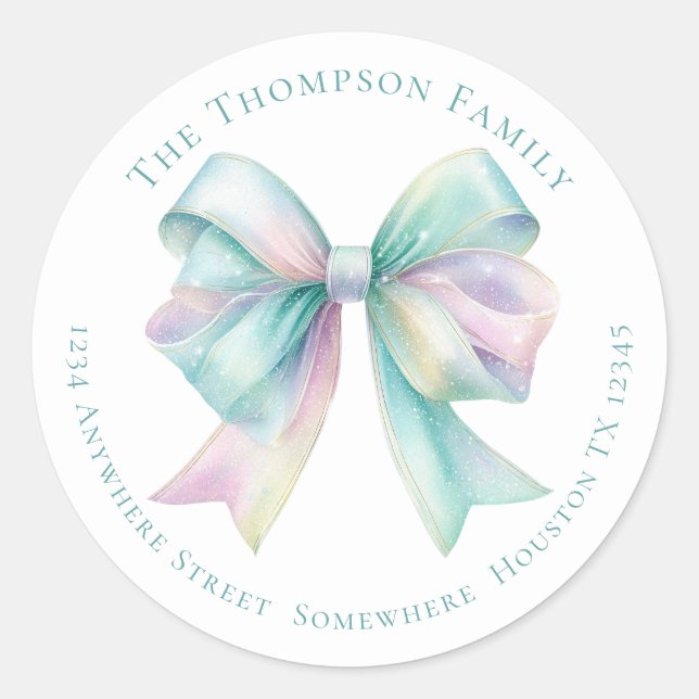 Adesivo Nome do Retorno do Coquette Iridescente Endereço N (Frente)