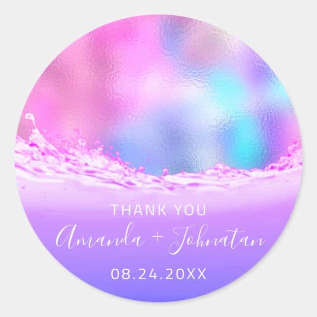 Adesivo Nome do Rosa do obrigado Data Sparel Onda Pink do  (Frente)