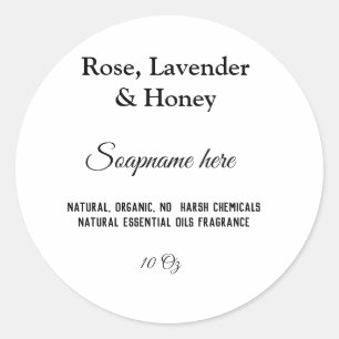 Adesivo nome do sabonete peso dos ingredientes do website