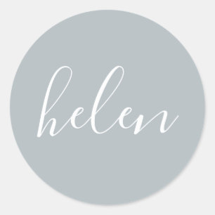 Adesivo Nome do Script Cinzas Personalizadas Elegante
