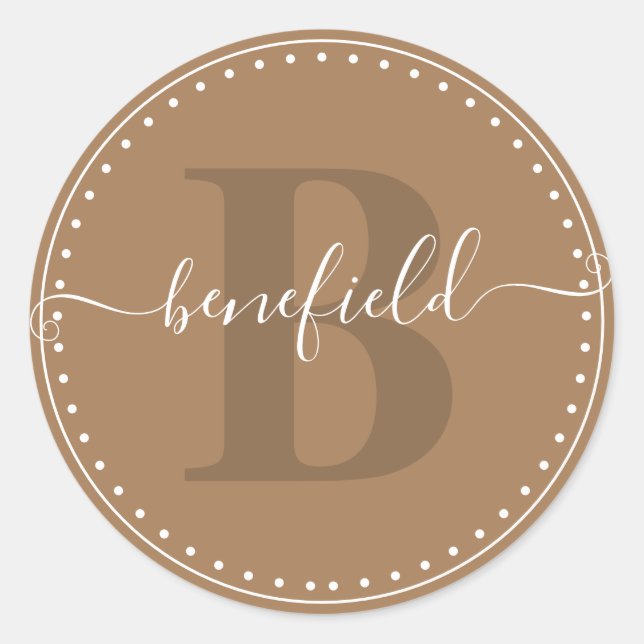 Adesivo Nome do Script Clássico com Inicial (Frente)