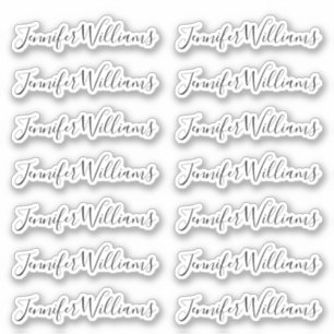 Adesivo Nome do Script de Caligrafia bonito + Moderna