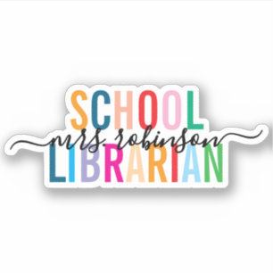 Adesivo Nome do Script Personalizado de Bibliotecas Colori