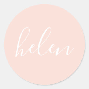 Adesivo Nome do Script Personalizado Pastel Peach Elegant