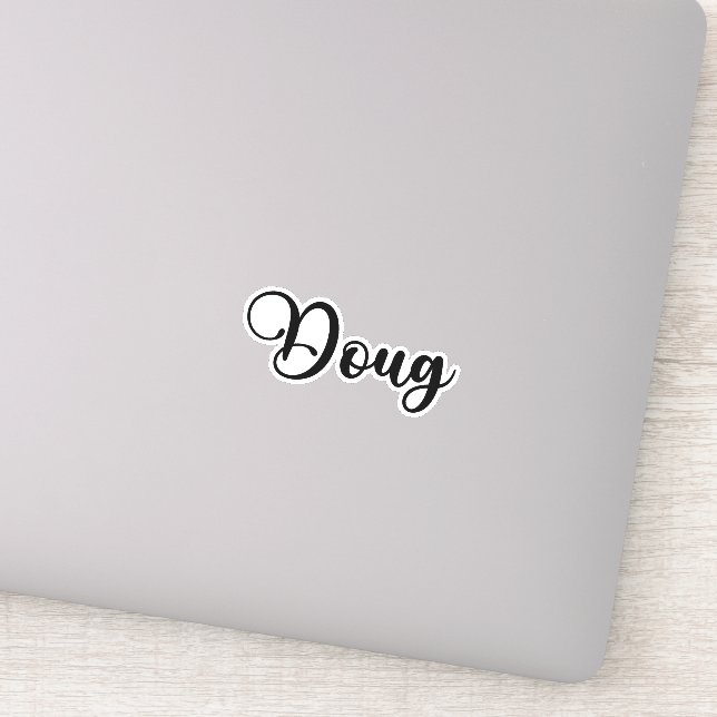 Adesivo Nome Doug - Caligrafia manuscrita (Detalhe)