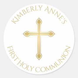 Adesivo Nome Dourado Cruzado da Primeira Comunidade