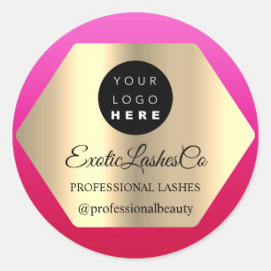 Adesivo Nome Dourado rosa do logotipo personalizado Instag