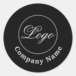 Adesivo Nome e logotipo da empresa personalizados preto