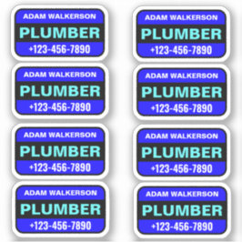 Adesivo Nome e Número de Telefone do Canalizador - Serviço